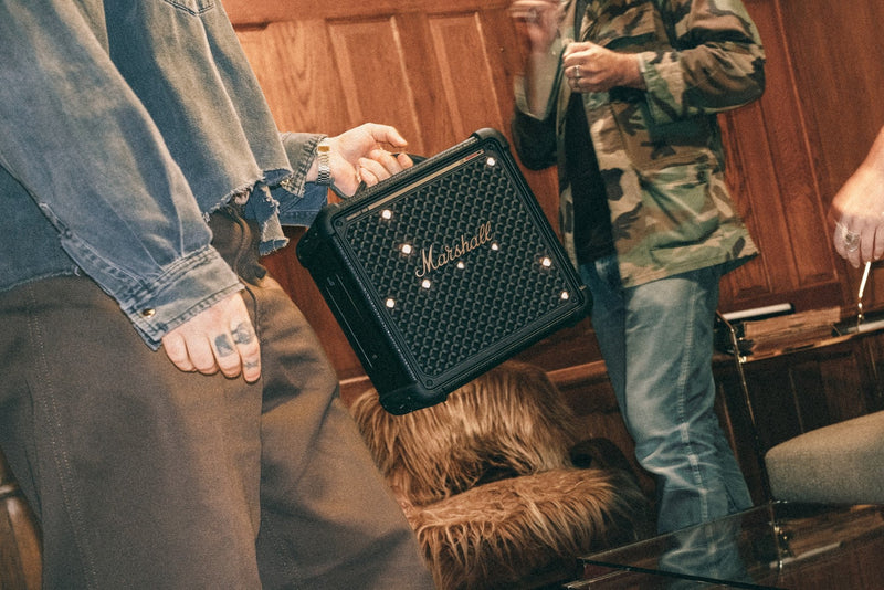 Marshall Bromley 150 portable party speaker in Black and Brass (Image: Marshall)