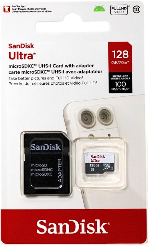 128GB SanDisk SD Class 10 detail view — available in Kenya at Trewrld KES 8,000, M-Pesa & free Nairobi delivery