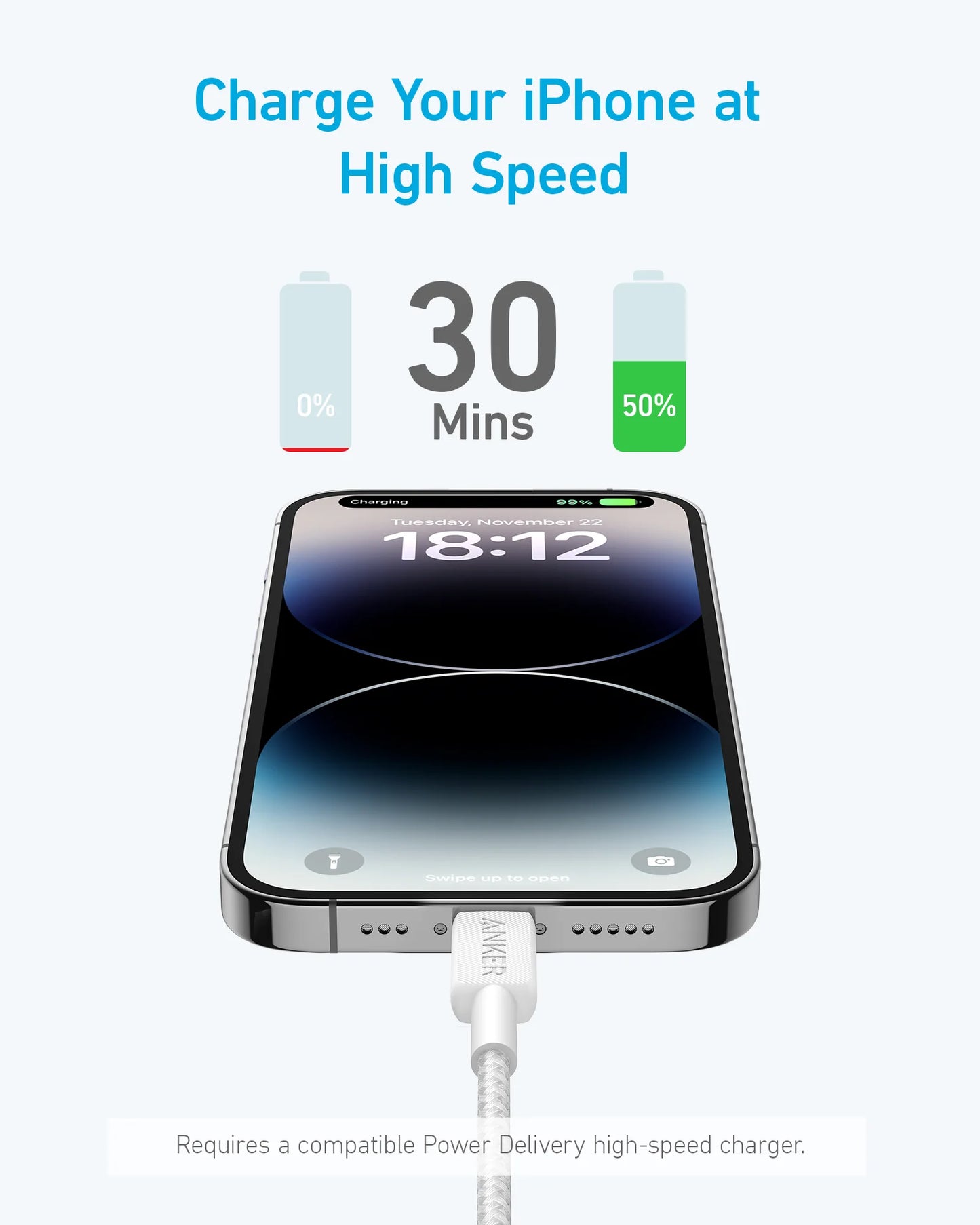Anker 322 USB-C to Lightning Cable