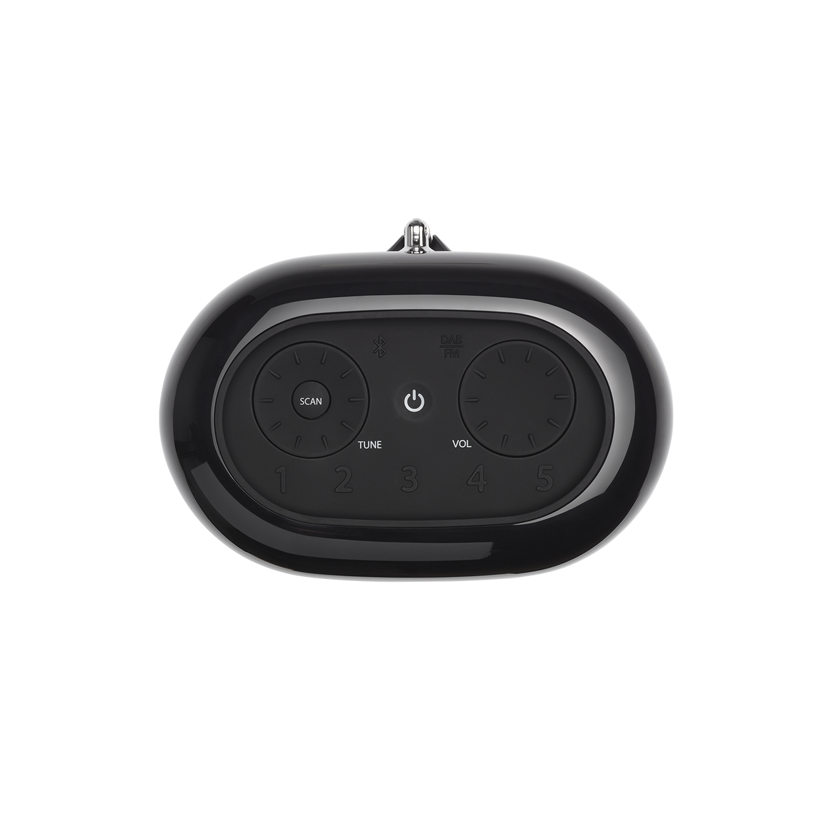 JBL Tuner XL top view showing display and controls