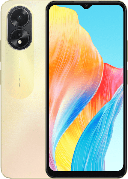 OPPO A38 in Glowing Gold, official OPPO color option