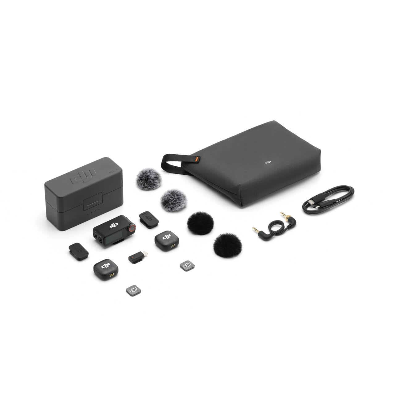 DJI Mic 3 full kit with mobile phone adapter and cables