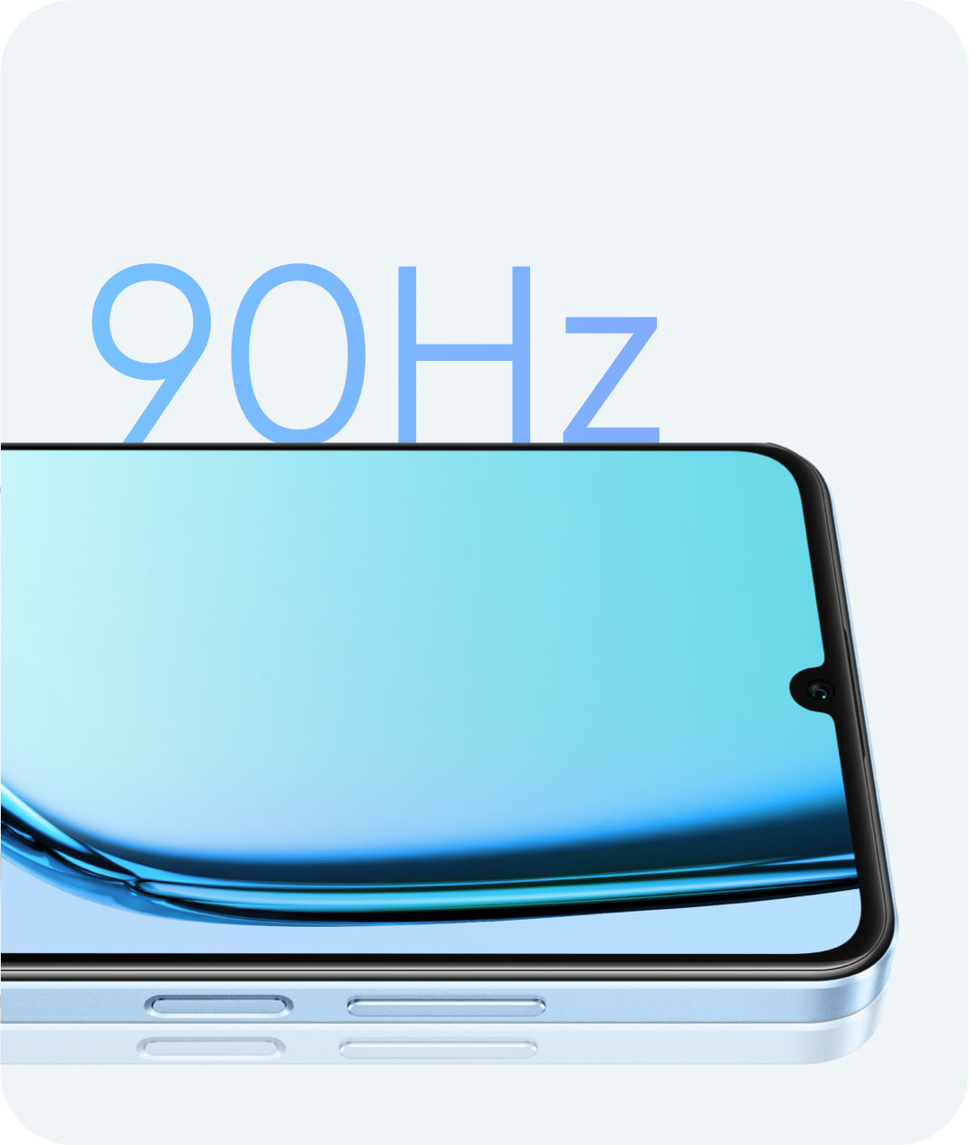 Realme Note 50 color variants, Sky Blue and Midnight Black side view