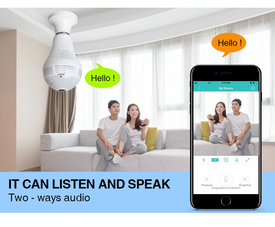 wireless ip light bulb camera