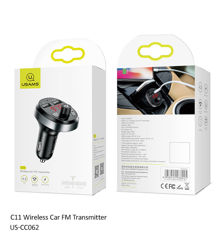 Usams C11 Wireless Car FM Transmitter