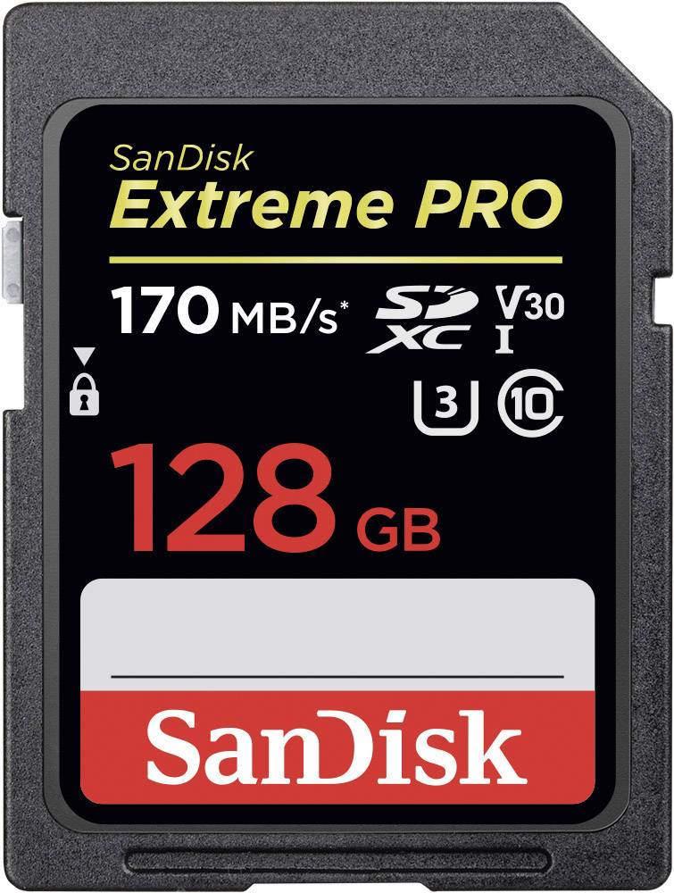 SanDisk Extreme Pro SDXC memory card for 4K video recording