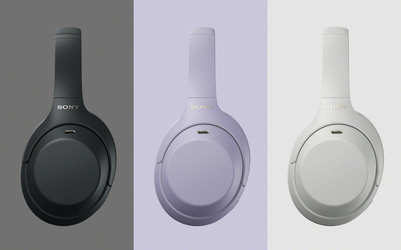 Sony WH-1000XM4C headphones in black, silver and lavender (Image: Sony)