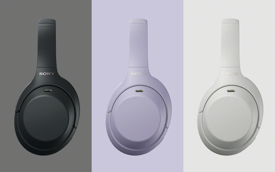 Sony WH-1000XM4C headphones in black, silver and lavender (Image: Sony)