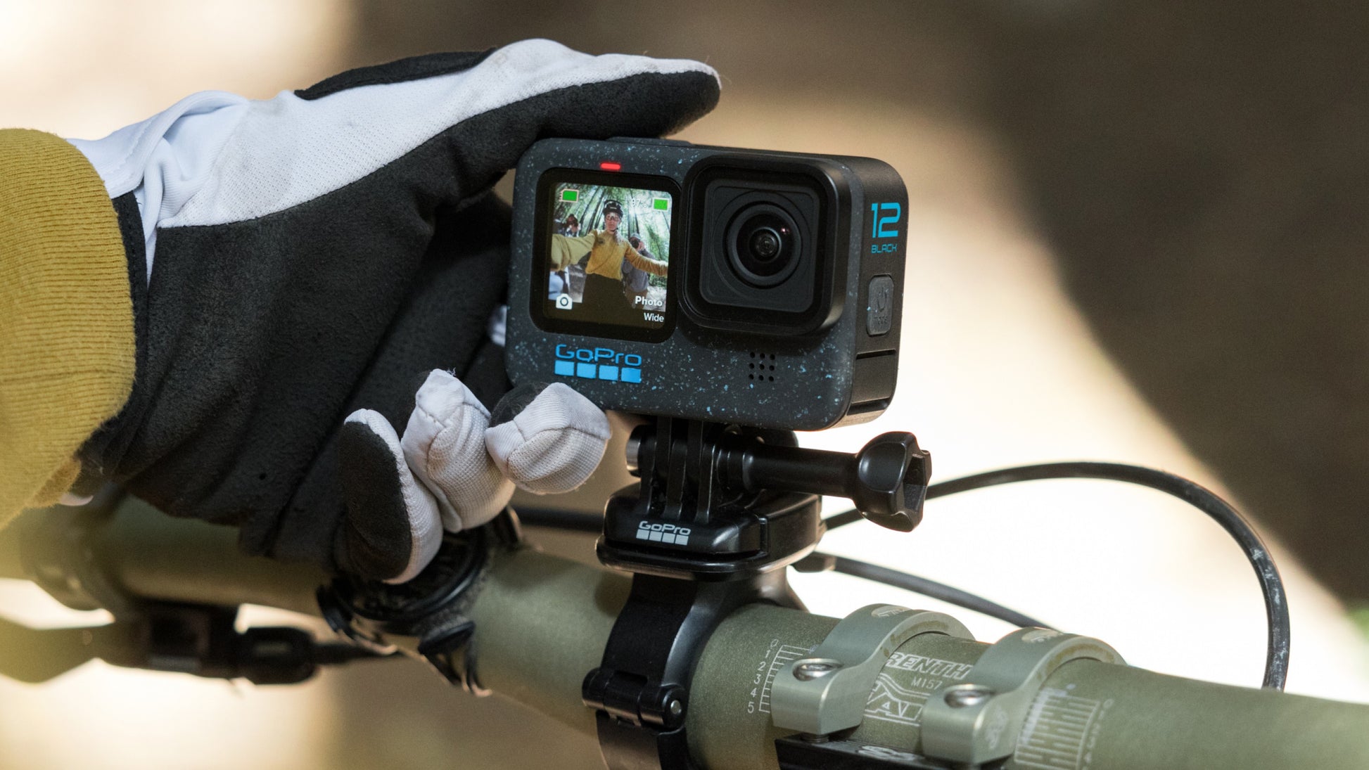 GoPro HERO12 Black action camera front view, official GoPro product image