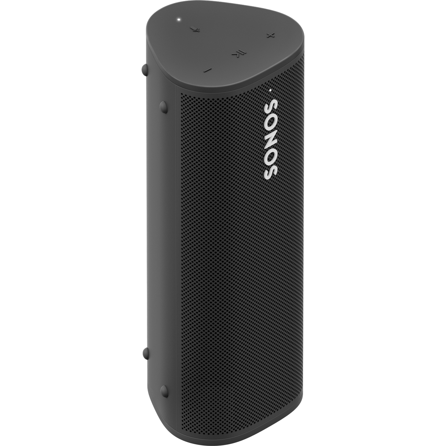 Sonos Roam portable speaker in Shadow Black, angled front view
