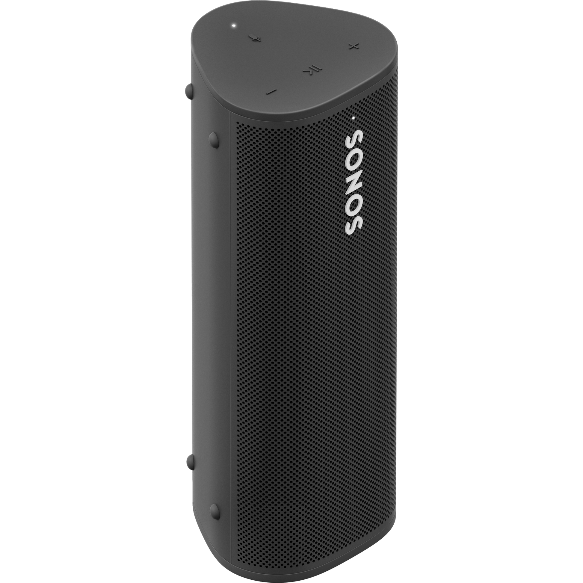 Sonos Roam portable speaker in Shadow Black, angled front view