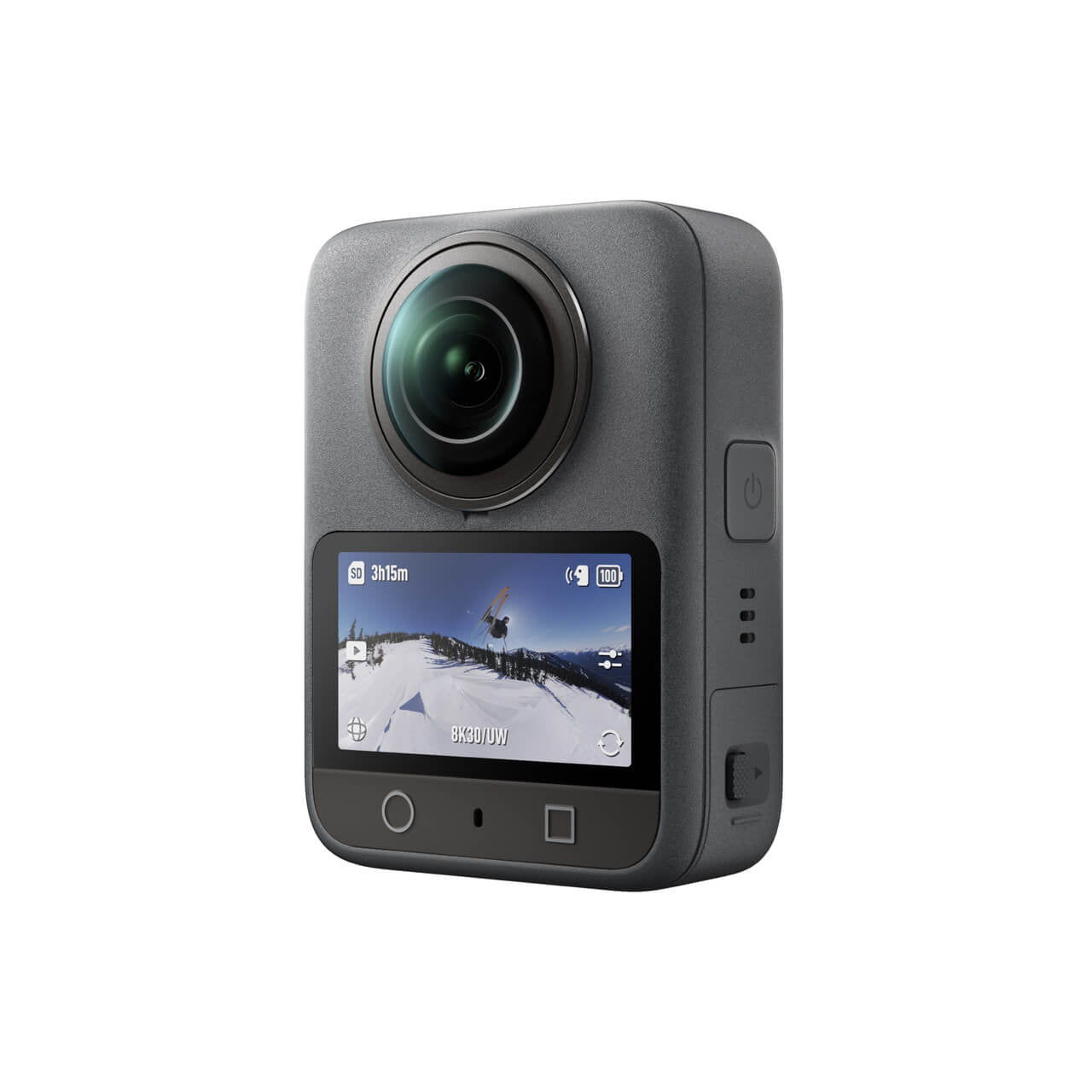 DJI Osmo 360 touchscreen and controls close-up