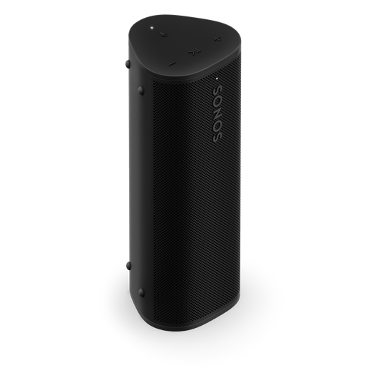 Sonos Roam 2 in Black, hero front and top angle