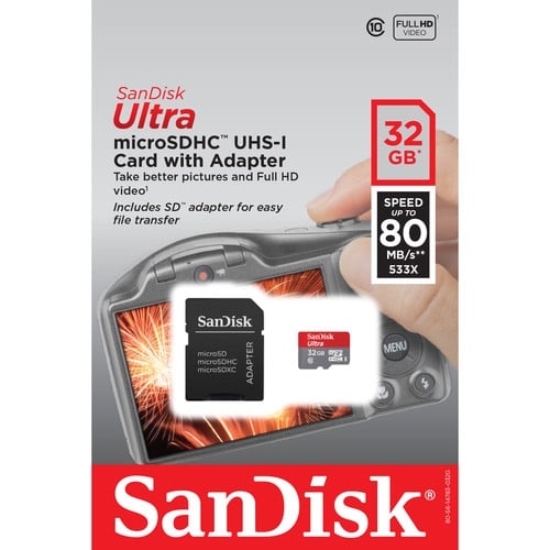 SanDisk 32GB Micro Class 10 detail view — available in Kenya at Trewrld KES 6,300, M-Pesa & free Nairobi delivery