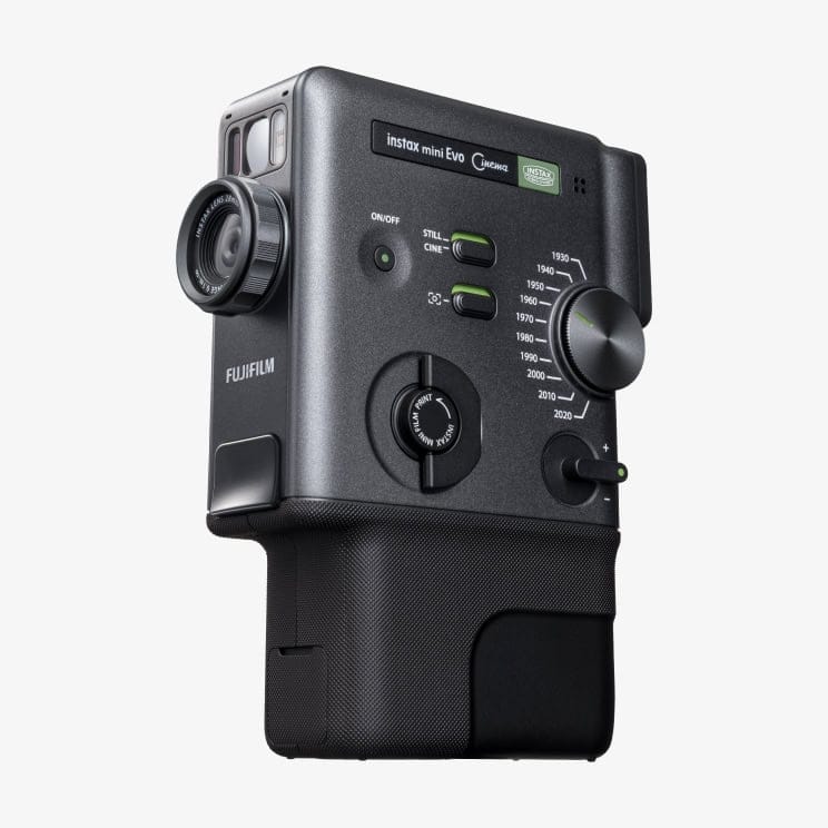 instax mini Evo Cinema camera, front view
