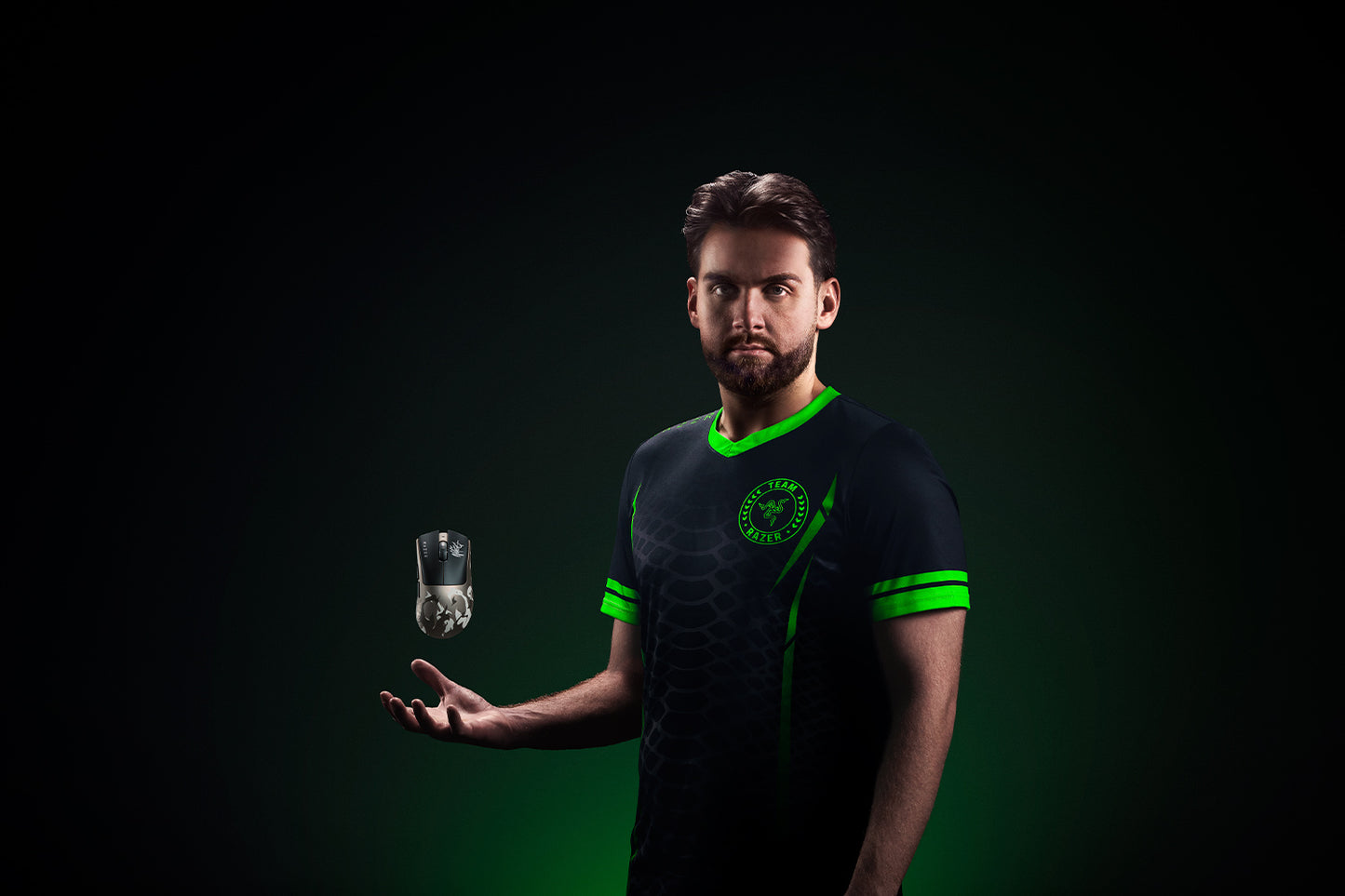 Razer DeathAdder V4 Pro NiKo Edition wireless gaming mouse top view