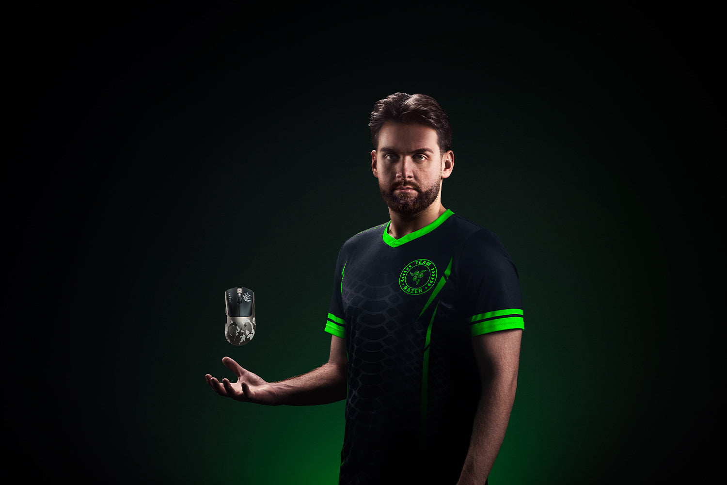Razer DeathAdder V4 Pro NiKo Edition wireless gaming mouse top view