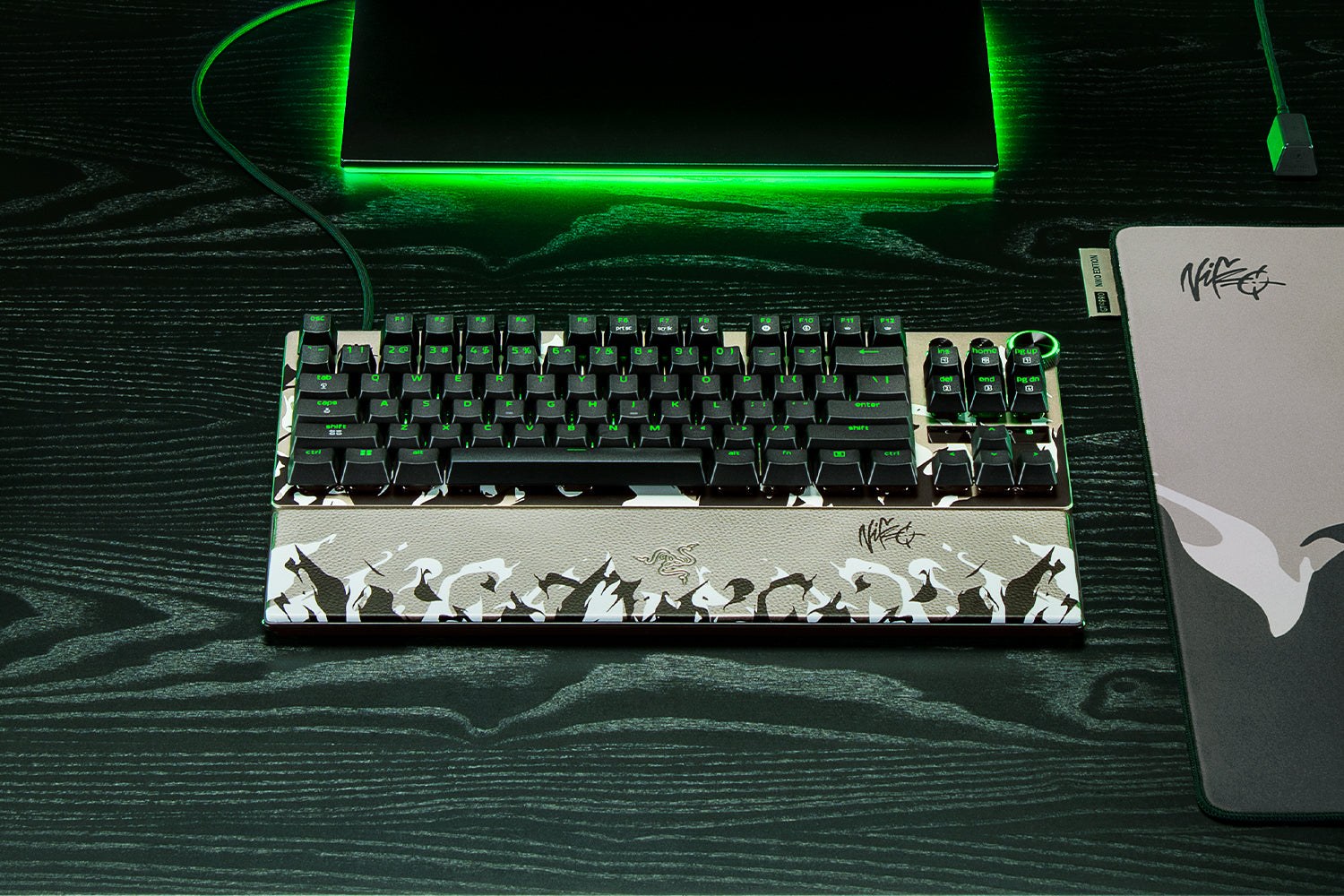Razer Huntsman V3 Pro TKL 8KHz NiKo Edition keyboard top view