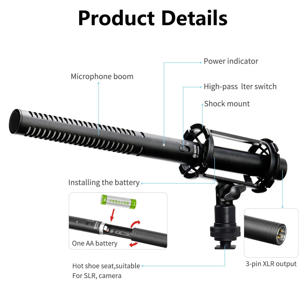 BOYA BY-BM6060 microphone body close-up