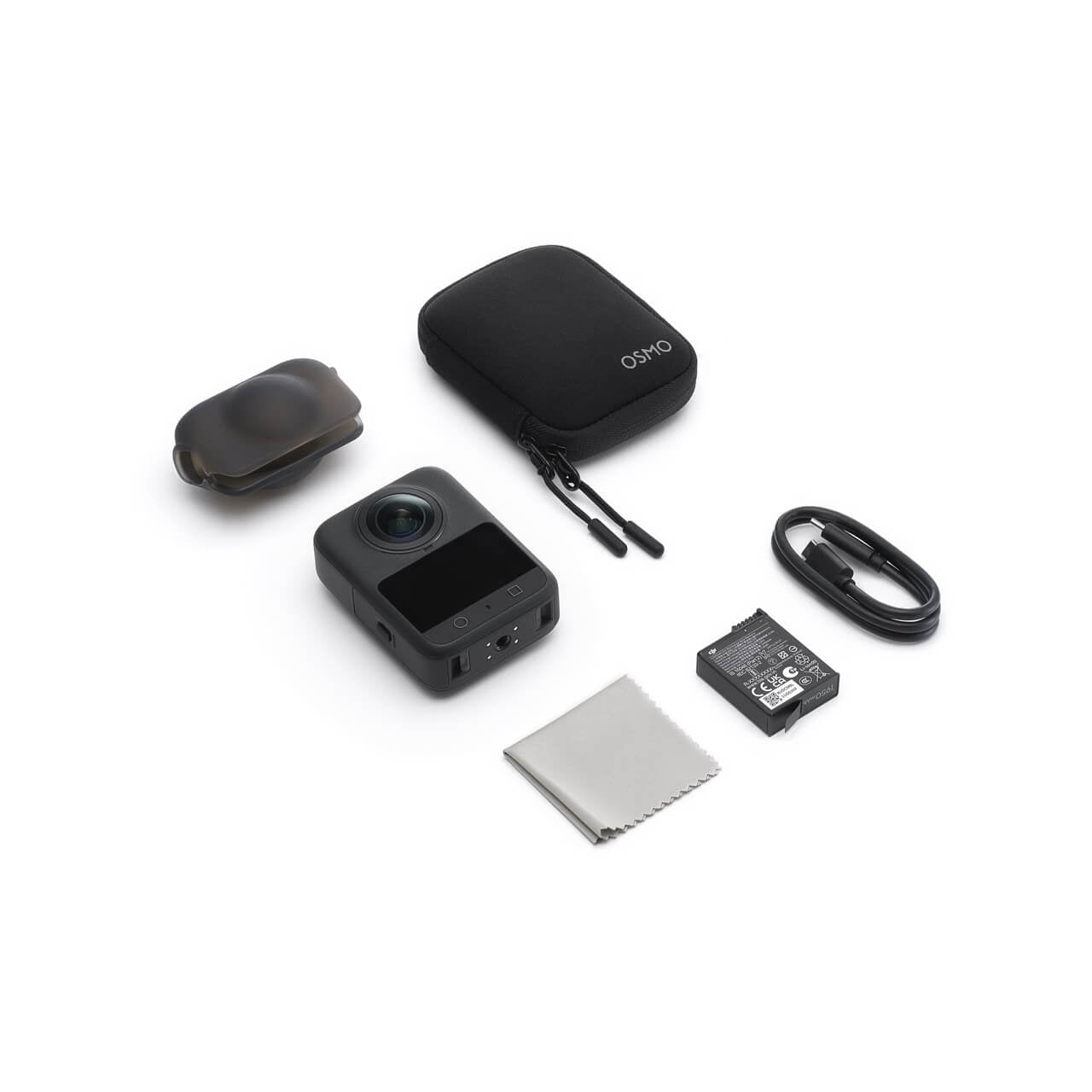 DJI Osmo 360 camera held in hand showing compact size