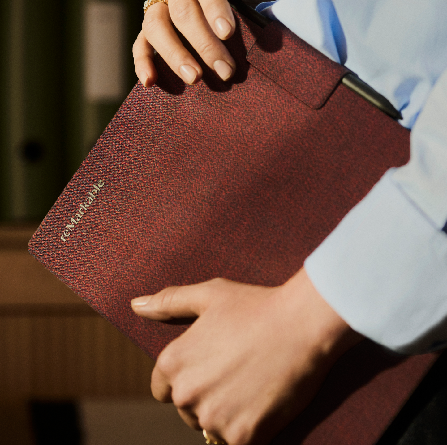 reMarkable Paper Pro Book Folio in hand