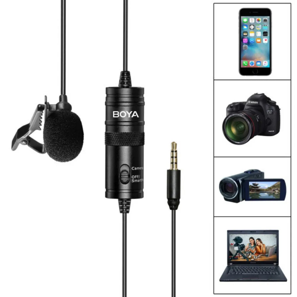 BOYA BY-M1 microphone accessories and packaging