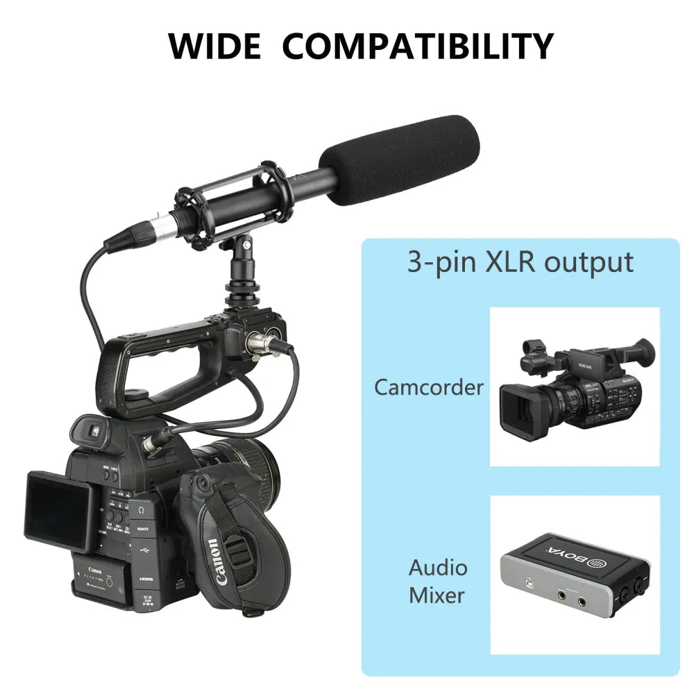 BOYA BY-BM6060 shotgun microphone in use on a film set