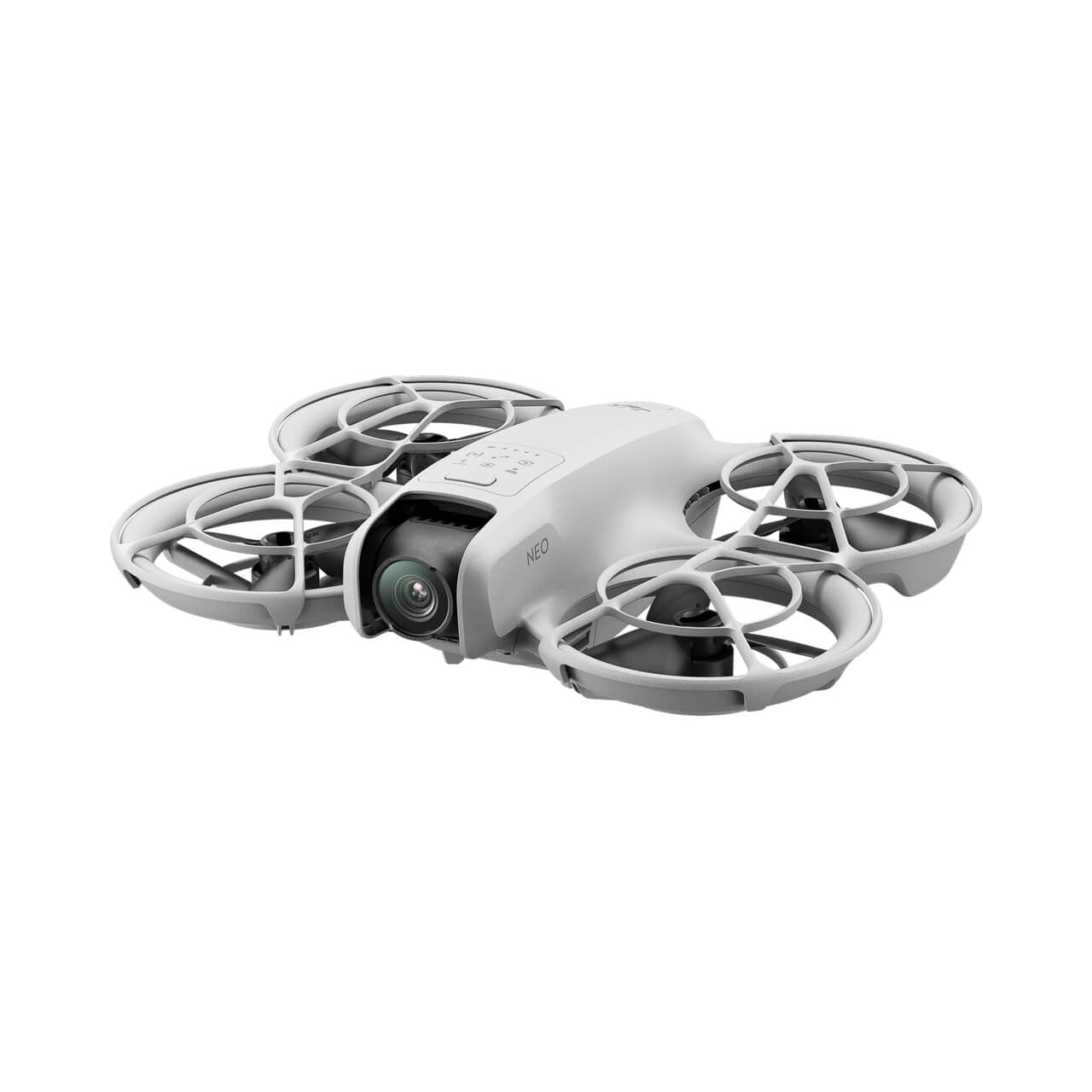 DJI Neo drone size comparison showing compact 135g body