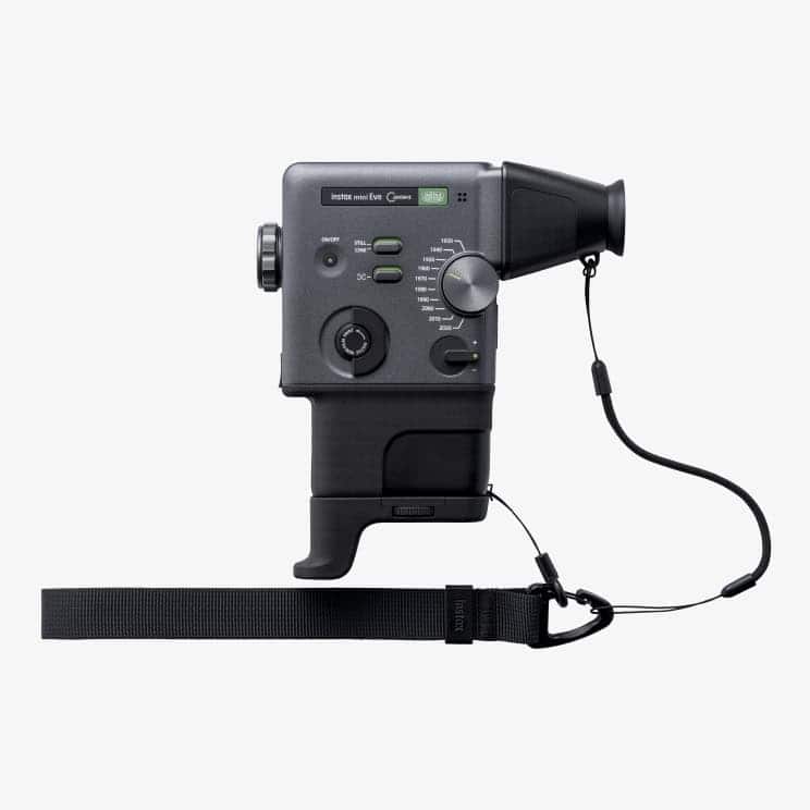 instax mini Evo Cinema camera, angled front view