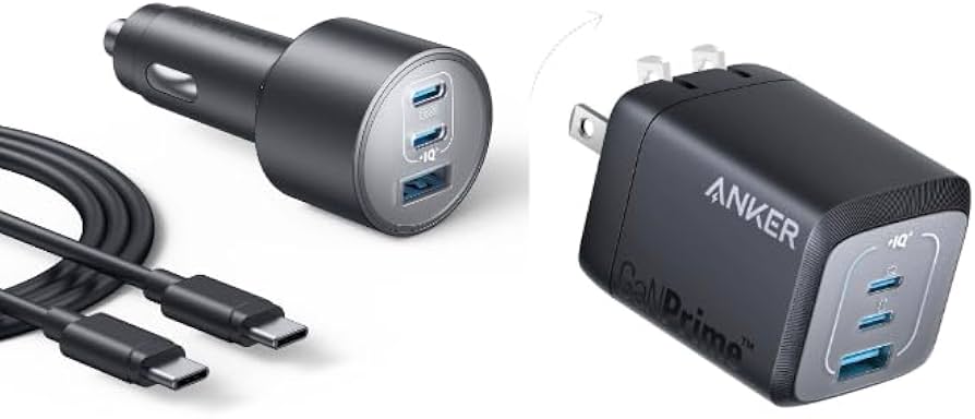 Anker 535 Car Charger 67W with Cable side view — available in Kenya at Trewrld KES 7,800, M-Pesa & free Nairobi delivery