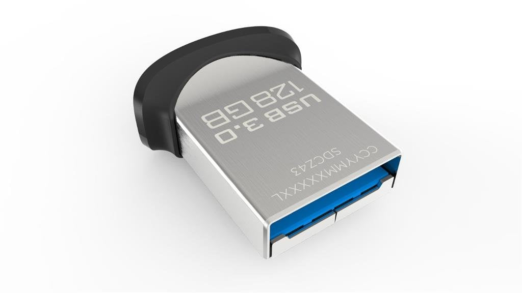 SanDisk Cruzer Fit 128GB USB Flash Drive side view — available in Kenya at Trewrld KES 7,600, M-Pesa & free Nairobi delivery