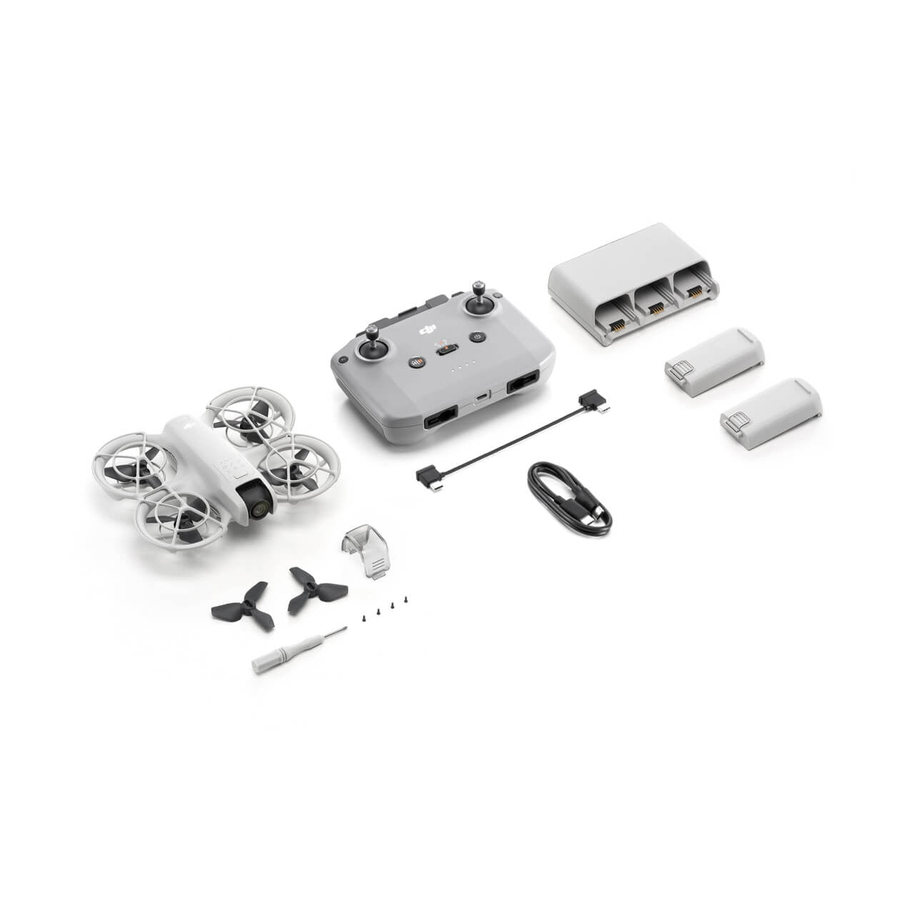 DJI Neo drone controlled via DJI Fly smartphone app