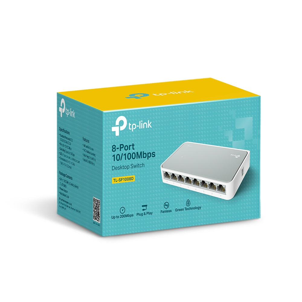 TP-Link TL-SF1008D 8-Port Desktop Switch, official product diagram