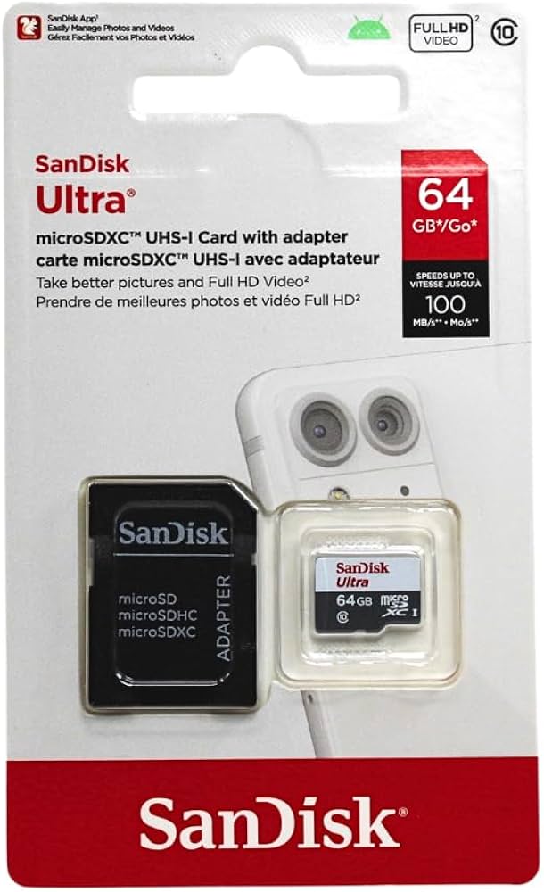 SanDisk 64GB SD Ultra GO front view — available in Kenya at Trewrld KES 7,000, M-Pesa & free Nairobi delivery
