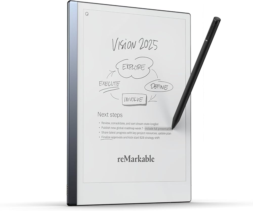reMarkable 2 Paper Tablet with Marker Plus side view — available in Kenya at Trewrld KES 71,000, M-Pesa & free Nairobi deliv…