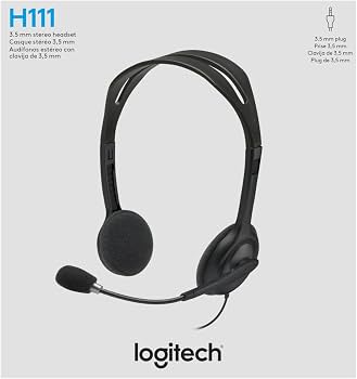 Logitech H111 Stereo Headset detail view — available in Kenya at Trewrld KES 6,150, M-Pesa & free Nairobi delivery