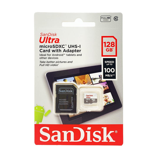 128GB SanDisk SD Class 10 front view — available in Kenya at Trewrld KES 8,000, M-Pesa & free Nairobi delivery