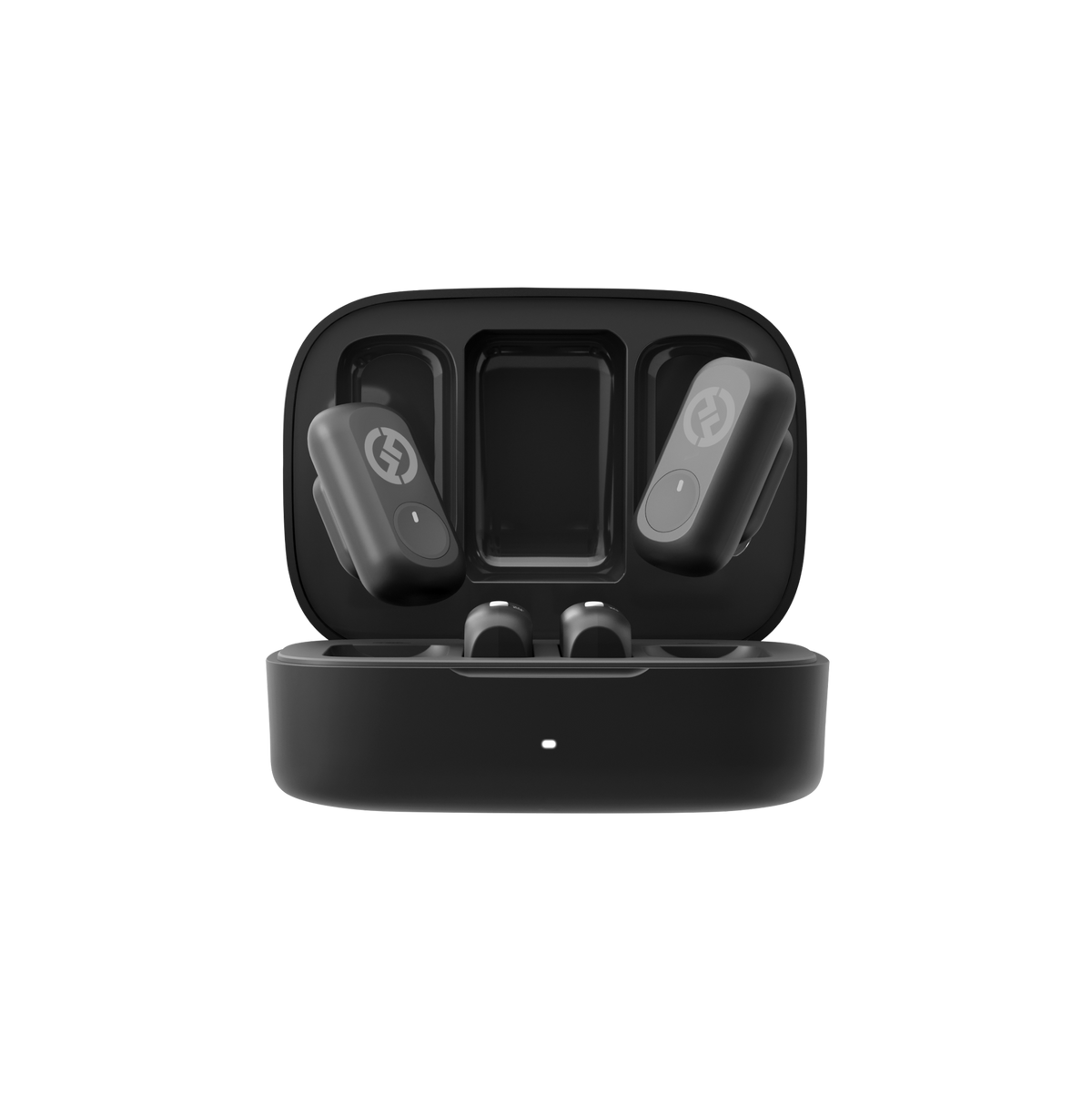 Hollyland Lark A1 Combo wireless microphone with USB-C and Lightning receivers and charging case
