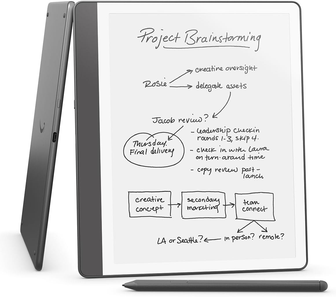 Kindle Scribe Tungsten writing with pen