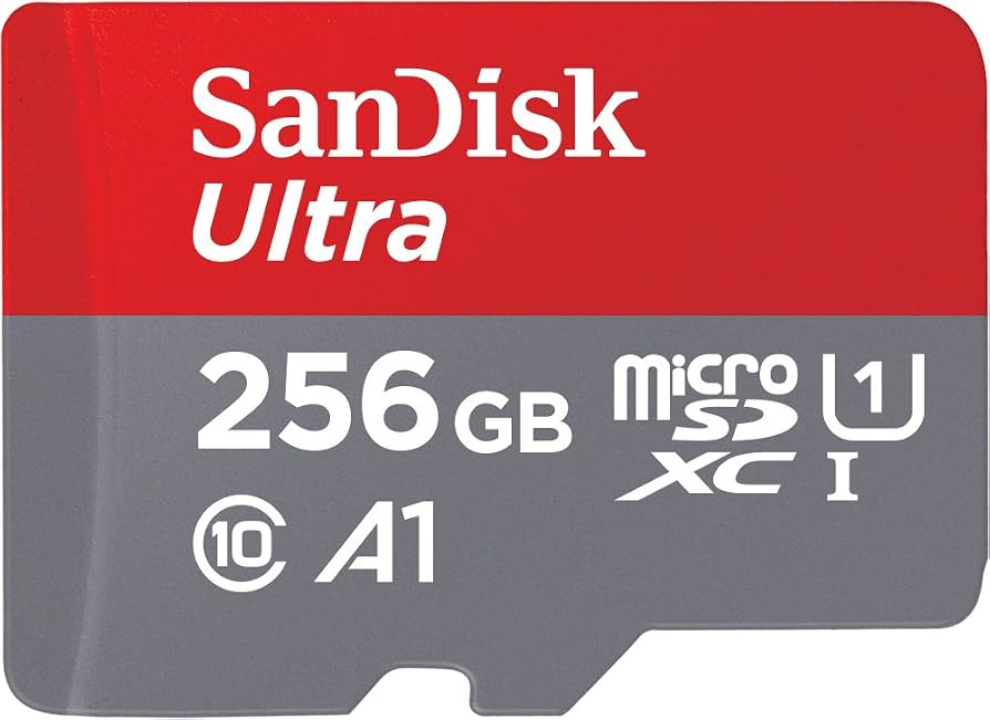 SanDisk 256GB Micro Class 10 side view — available in Kenya at Trewrld KES 9,800, M-Pesa & free Nairobi delivery