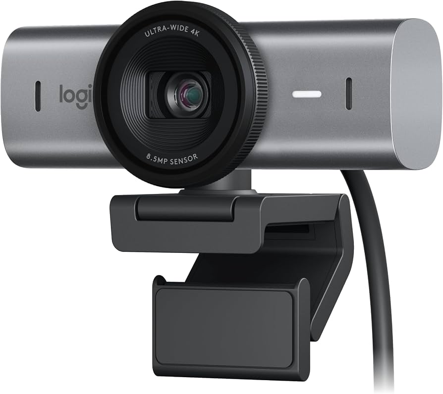 Logitech BRIO 4K Stream Edition side view — available in Kenya at Trewrld KES 28,000, M-Pesa & free Nairobi delivery