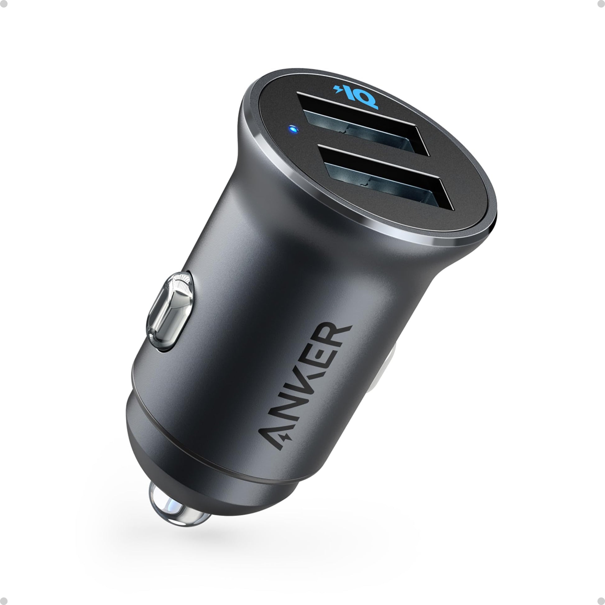 Anker PowerDrive 2 24W Dual USB-A Car Charger front view — available in Kenya at Trewrld KES 6,500, M-Pesa & free Nairobi de…