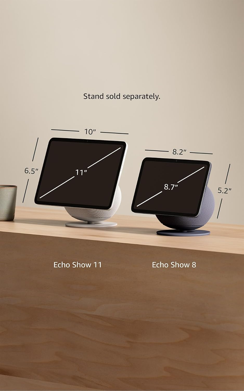 Echo Show 11 Graphite size reference