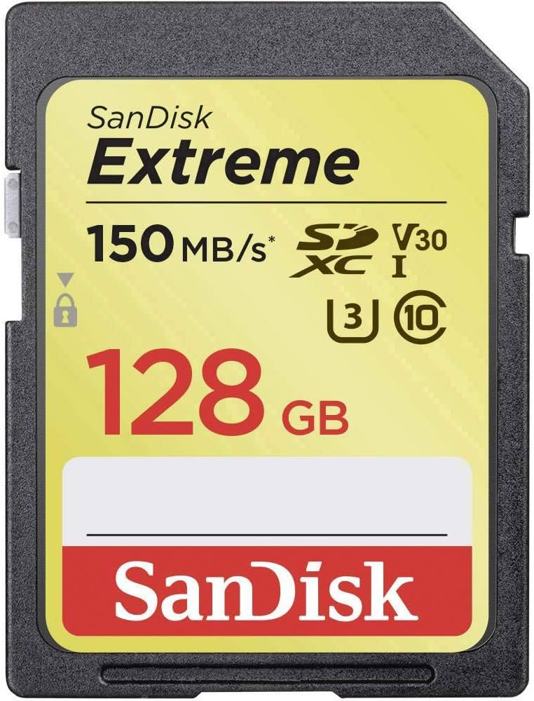 SanDisk 128GB SD Extreme side view — available in Kenya at Trewrld KES 8,000, M-Pesa & free Nairobi delivery