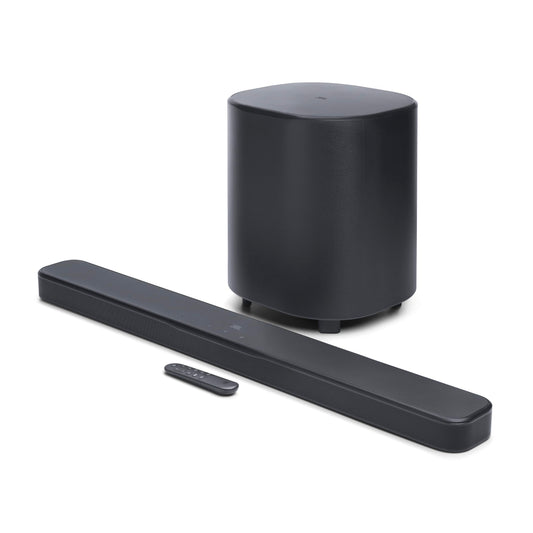 JBL Bar 500 MK2 Soundbar with Wireless Subwoofer front view — available in Kenya at Trewrld KES 85,000, M-Pesa & free Nairob…