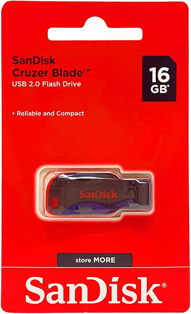 SanDisk 16GB Cruzer Blade front view — available in Kenya at Trewrld KES 5,700, M-Pesa & free Nairobi delivery