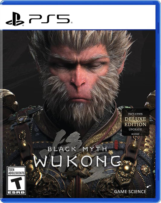 Sony PS5 Black MYTH (Wukong) front view — available in Kenya at Trewrld KES 11,800, M-Pesa & free Nairobi delivery