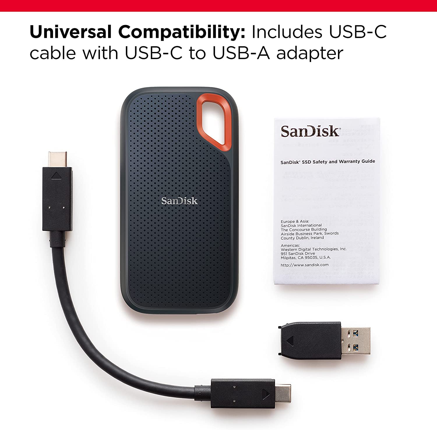 SanDisk 2TB SSD Portable Extreme E61 detail view — available in Kenya at Trewrld KES 42,000, M-Pesa & free Nairobi delivery