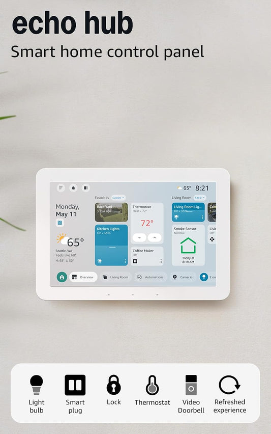 Amazon Echo Hub White smart home control panel