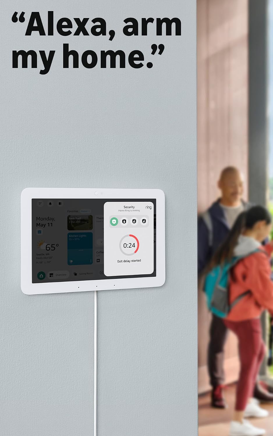 Echo Hub White angled view